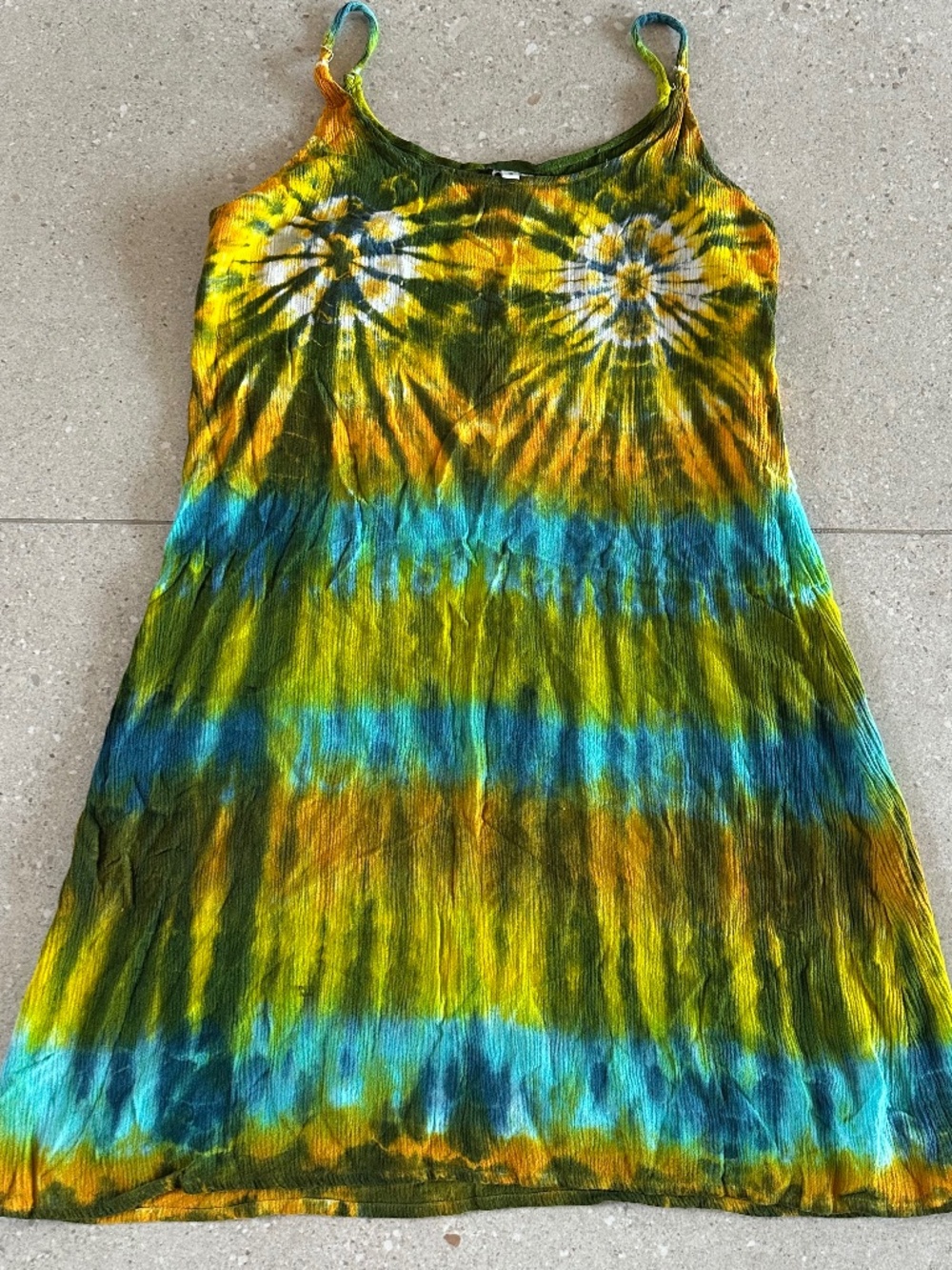 TiE DYE LADIES SUNDRESS BEACH COVER SMALL - Picture 1 of 3